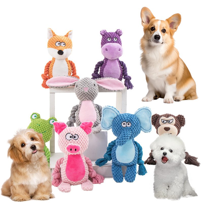 Plush Rope Tug Toy with Sound