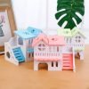 Double-Layer Wooden Hamster House