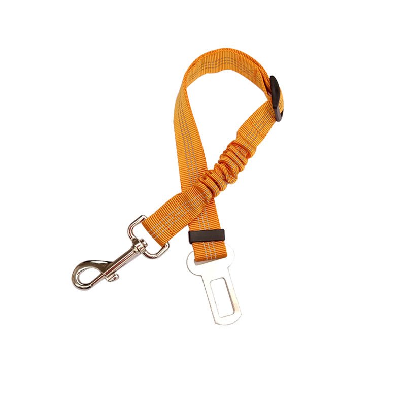 Adjustable Elastic Dog Tether with Seat Belt Buckle Clip - Image 2