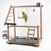 Wooden Bird Playstand with Swing