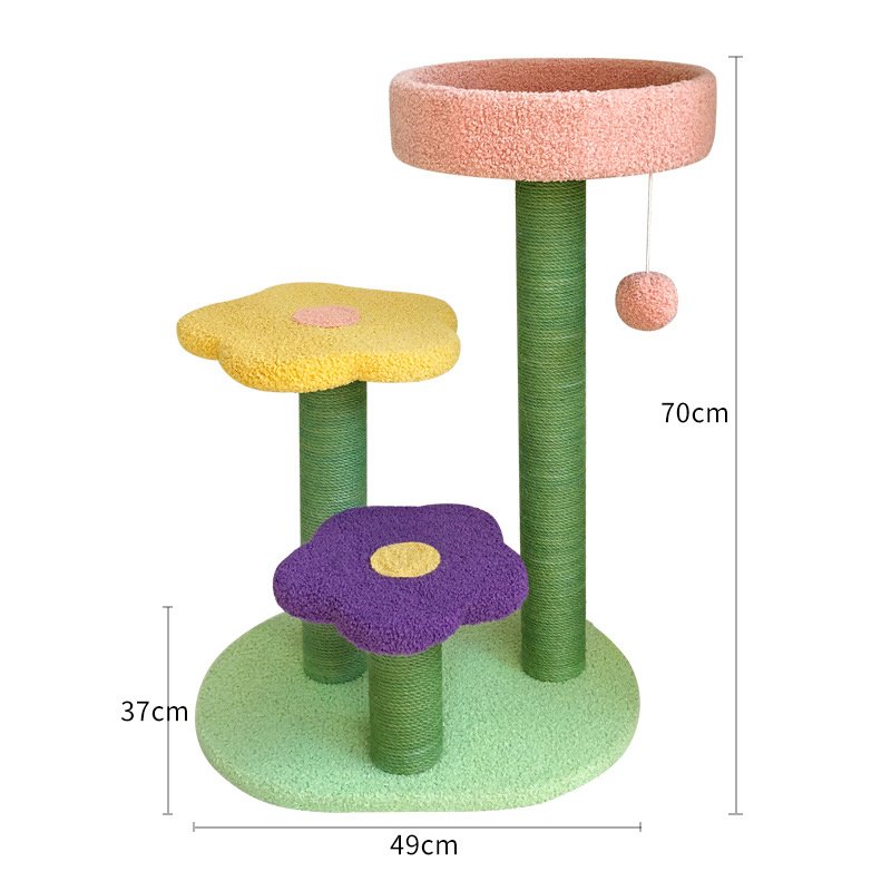 Sisal Cat Tower with Soft Lambswool Nest - Image 2