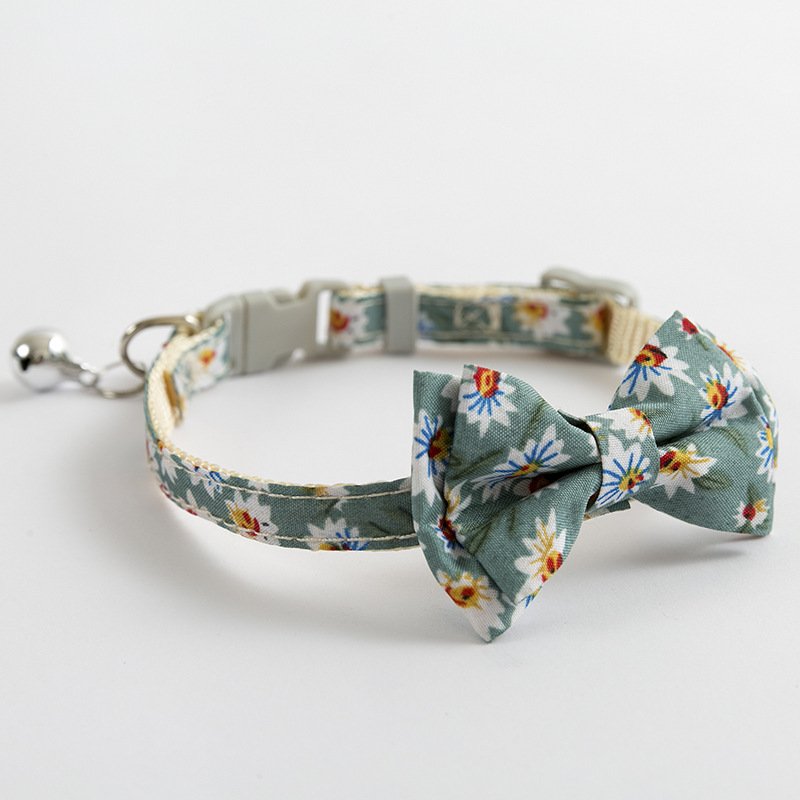 Adjustable Cat Collar with Bell and Safety Buckle