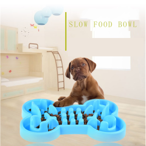 Bone Puzzle Slow Feeder Bowl, Silicone