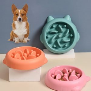 Fun-Shaped Slow Feeder Bowl for Dogs and Cats