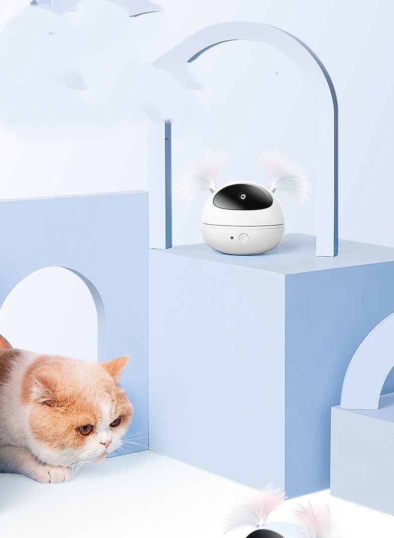 Robot-Style Laser and Feather Cat Toy - Image 3