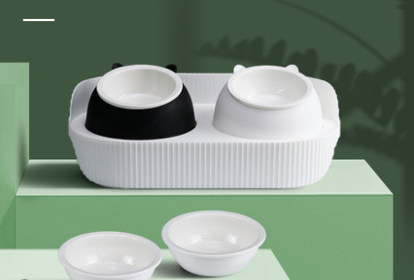 Ceramic Cat Bowl Set, Single or Double Layer - Image 3