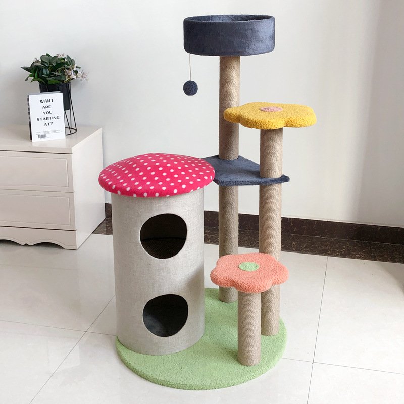 Sisal Cat Tower with Soft Lambswool Nest - Image 3