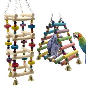 Wooden Swing Perch for Parakeets