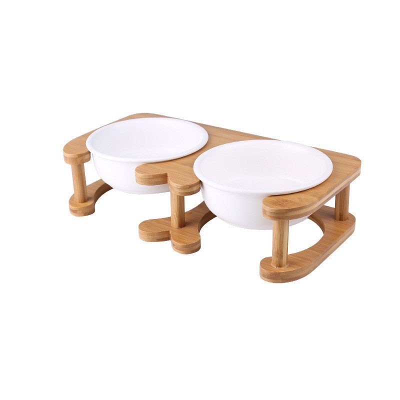 Ceramic Cat Bowl with Optional Stand - Image 8