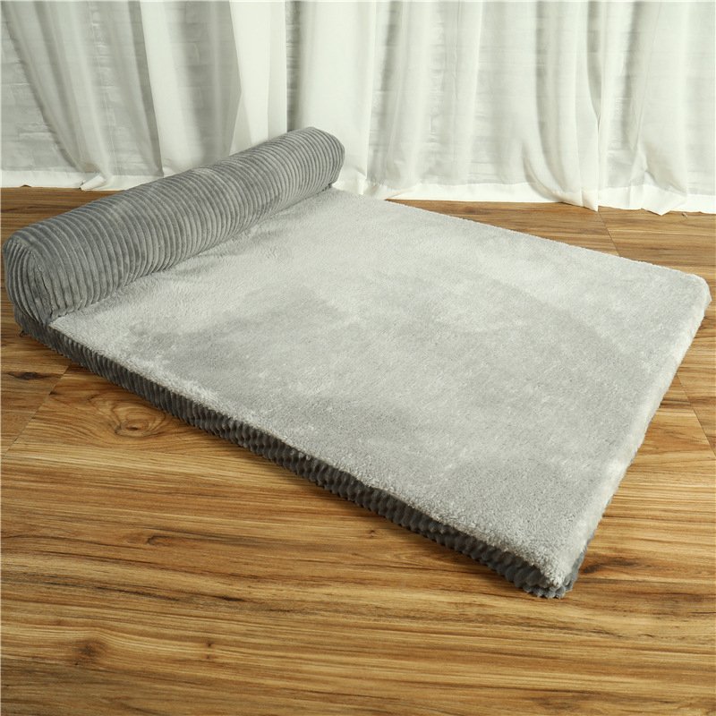 Corduroy Dog Sofa Bed with Non-Slip Base - Image 7