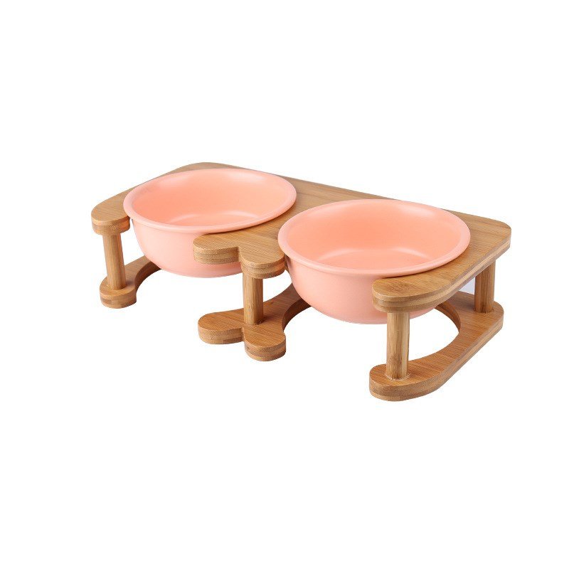 Ceramic Cat Bowl with Optional Stand - Image 2