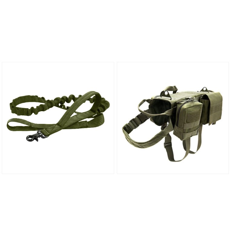 Adjustable Tactical Dog Harness with MOLLE Webbing - Image 3