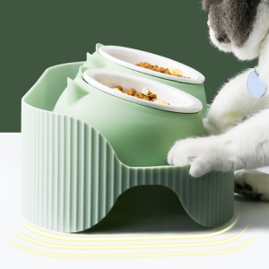 Ceramic Cat Bowl Set, Single or Double Layer