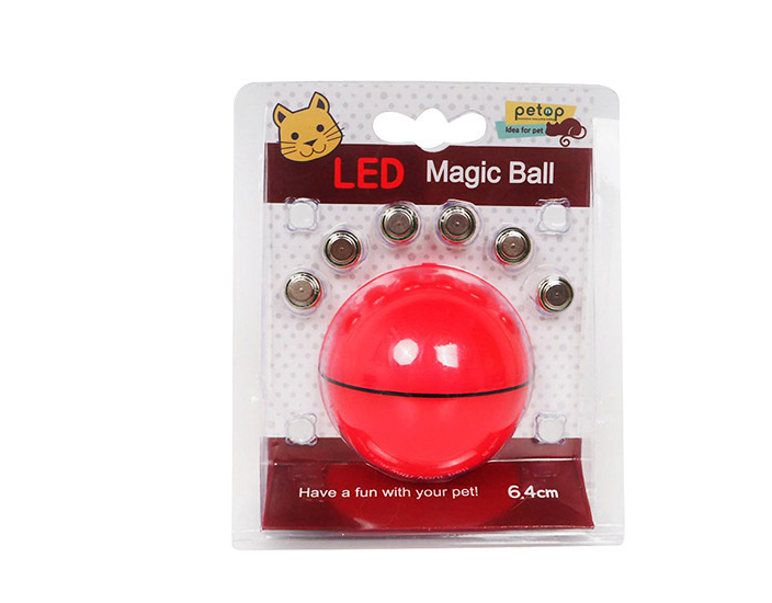 Rolling LED Cat Ball with Feathers and Catnip - Image 4