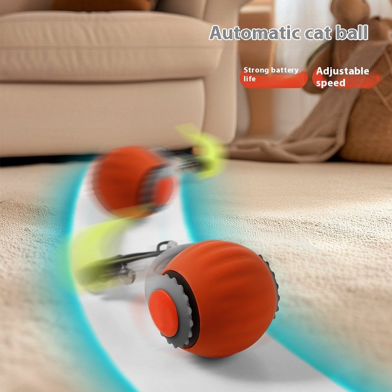 Rolling Silicone Cat Ball with Tail - Image 6