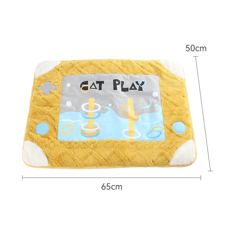 Arctic Fleece Cat Cave Bed with Pillow - Image 3