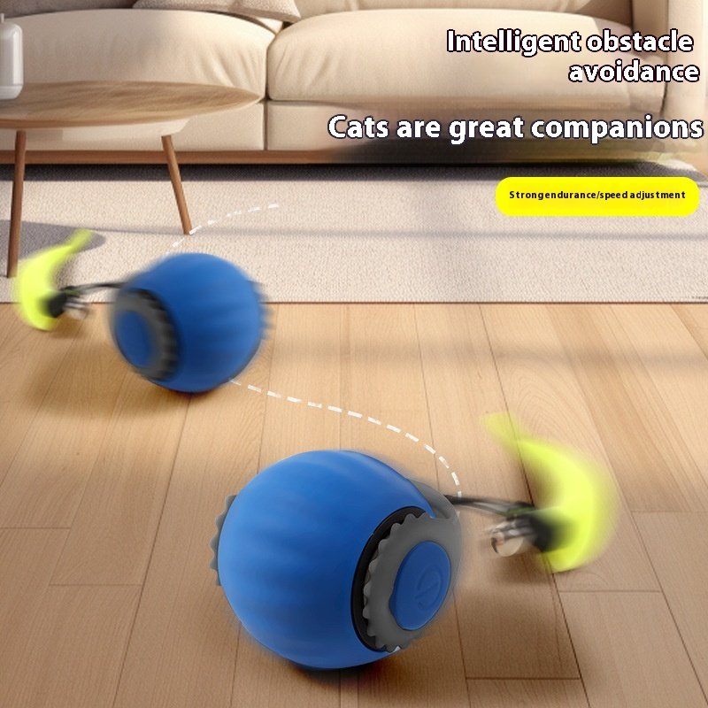 Rolling Silicone Cat Ball with Tail - Image 8