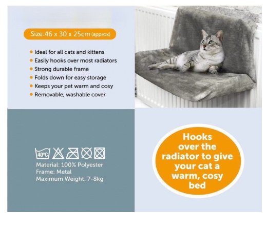 Radiator Cat Bed with Washable Plush Cover - Image 7