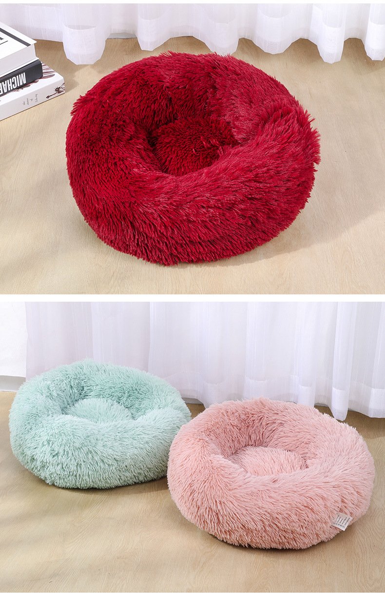 Round Plush Pet Bed, 60 cm - Image 5