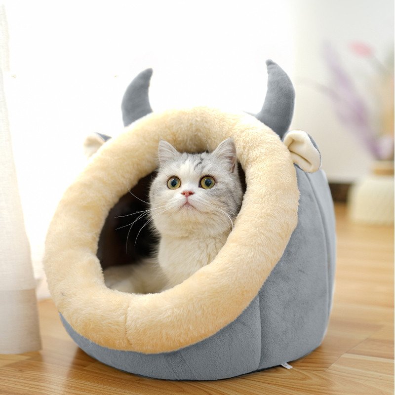Enclosed Cat House Bed, Horn or Rabbit Nest - Image 7