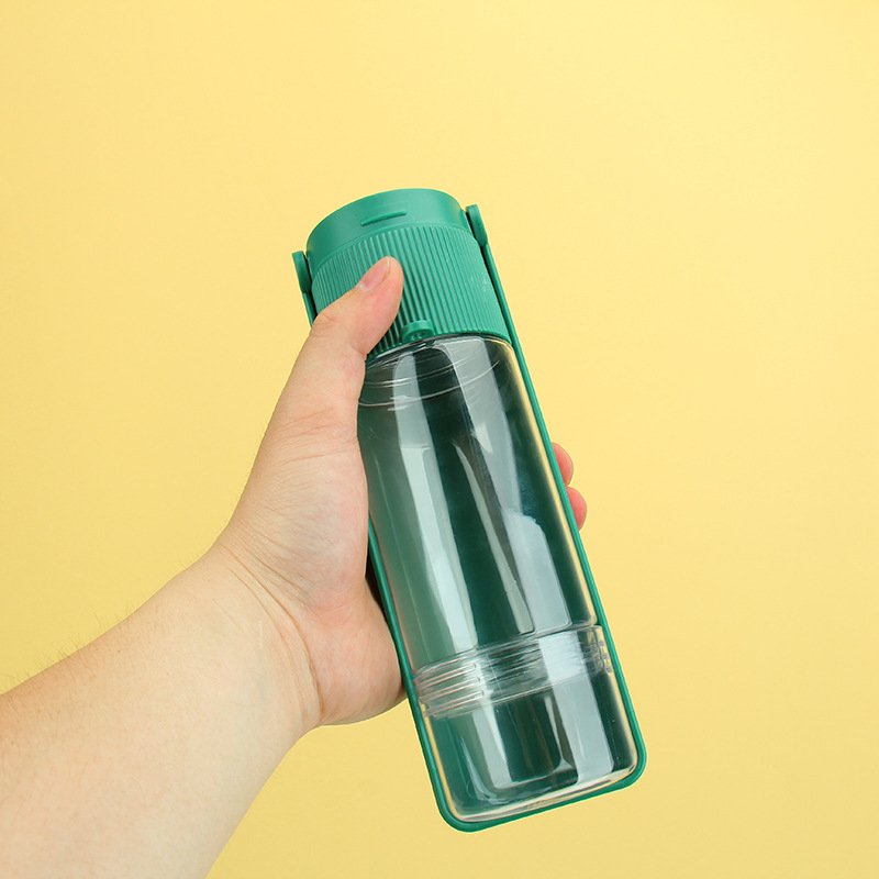 Pet Water Bottle with Food Compartment - Image 2