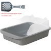 Open Cat Litter Box with Removable High Sides