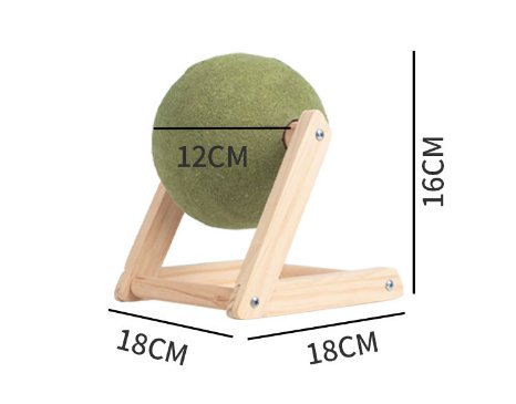 Wooden Cat Scratcher with Sisal Ball - Image 3