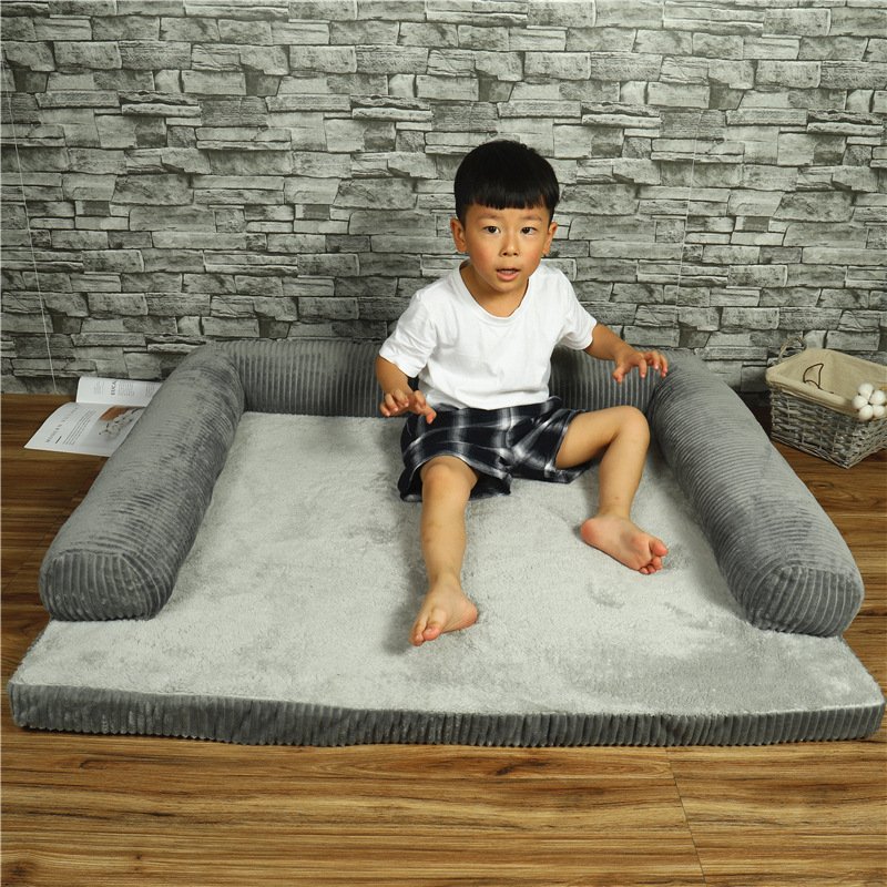 Corduroy Dog Sofa Bed with Non-Slip Base - Image 3