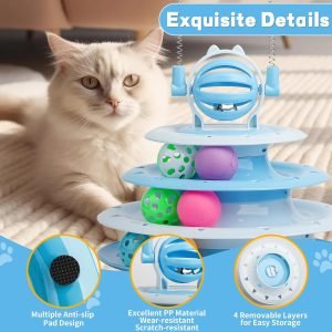 4-Tier Cat Ball Tower Toy